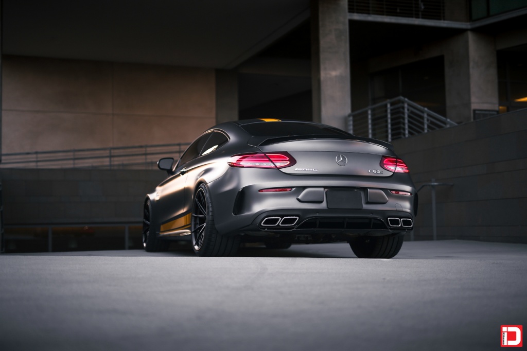 mercedes benz c63s amg ms03 matte black yellow accent klassen klassenid wheels custom bespoke rims wheel vossen forgiato adv1 anrky hre performance al13 brixton