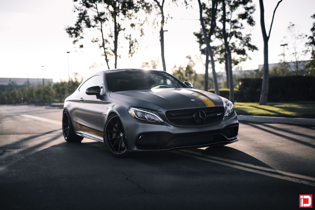 mercedes benz c63s amg ms03 matte black yellow accent klassen klassenid wheels custom bespoke rims wheel vossen forgiato adv1 anrky hre performance al13 brixton