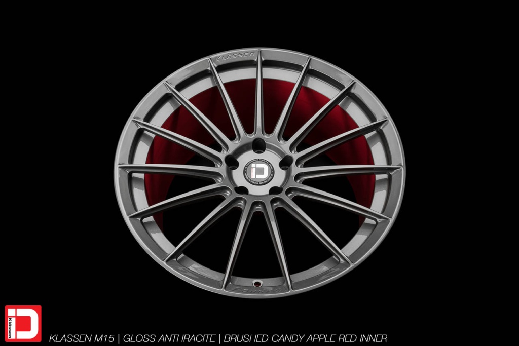m15r gloss anthracite brushed candy apple red barrel klassenid wheels custom bespoke rims wheel vossen forgiato adv1 anrky hre performance al13 brixton