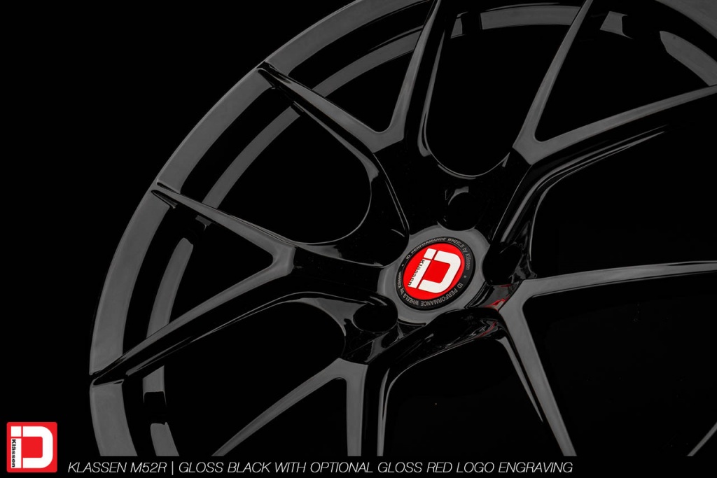 m52r gloss black red text klassenid wheels custom bespoke rims wheel vossen forgiato adv1 anrky hre performance al13 brixton