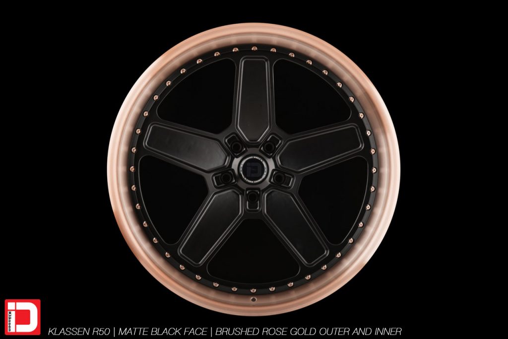r50 matte black brushed rose gold klassen klassenid wheels custom bespoke rims wheel vossen forgiato adv1 anrky hre performance al13 brixton